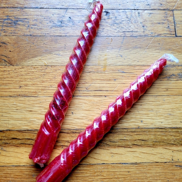 Set of Vintage dripless dinner candles•Spiral Taper candles•NIP